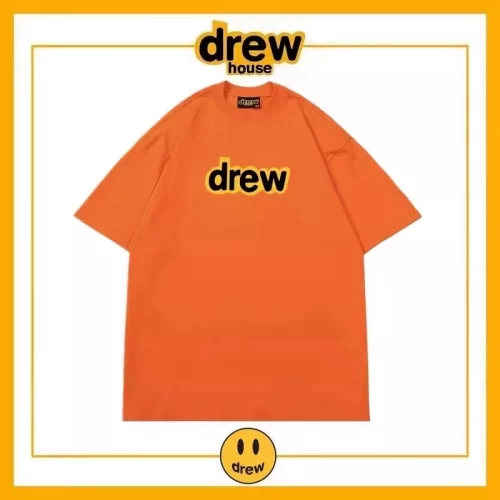 Drew Letter Short Sleeve T-Shirt Unisex Cotton Summer Base Style 3