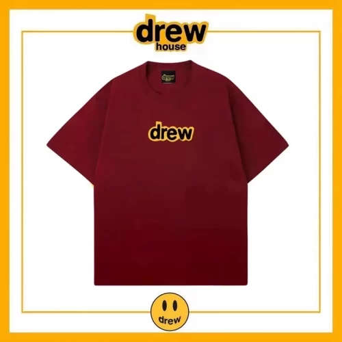 Drew Letter Short Sleeve T-Shirt Unisex Cotton Summer Base Style 6