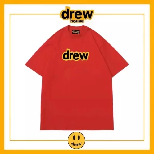 Drew Letter Short Sleeve T-Shirt Unisex Cotton Summer Base Style 8
