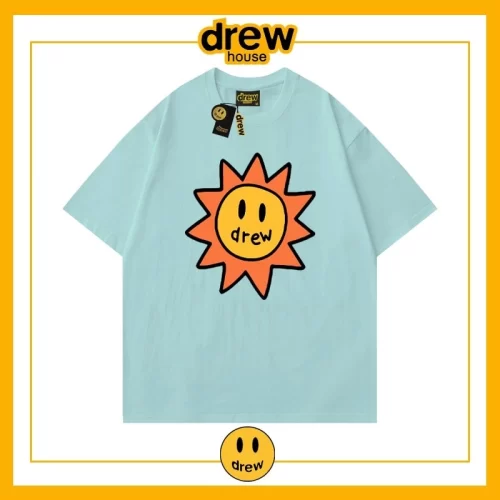 Drew Summer Flame Short Sleeve T-Shirt Unisex Cotton Base Style 14