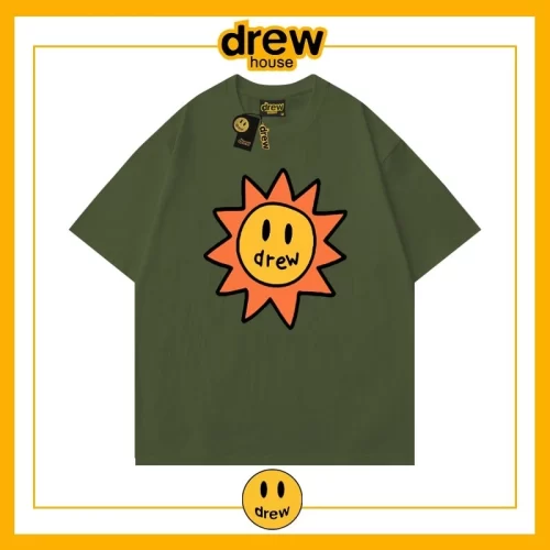 Drew Summer Flame Short Sleeve T-Shirt Unisex Cotton Base Style 9