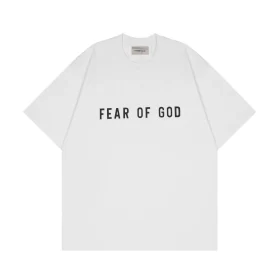 FOG Co branded 3D Letter Streetwear Loose T-Shirt Couple Heavyweight Short Sleeve Style 1