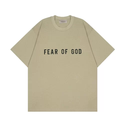 FOG Co branded 3D Letter Streetwear Loose T Shirt Couple Heavyweight Short Sleeve Style 2