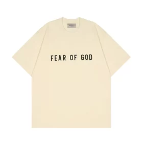 FOG Co branded 3D Letter Streetwear Loose T-Shirt Couple Heavyweight Short Sleeve Style 3