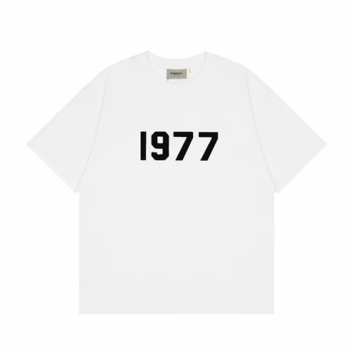 FOG Essentials 1977 Flocked Short Sleeve T-Shirt American Loose Unisex Style 2