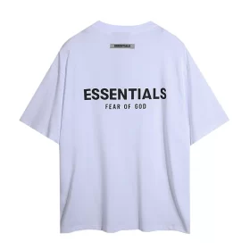 FOG Essentials Back Print Letter Unisex Streetwear Loose Couple Short Sleeve T Shirt