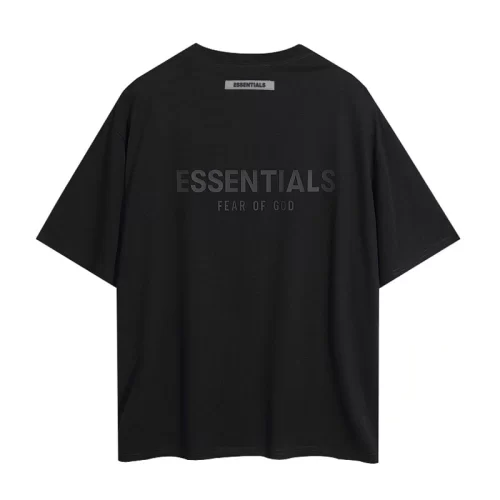 FOG Essentials Back Print Letter Unisex Streetwear Loose Couple Short Sleeve T-Shirt Style 1