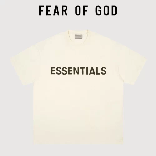 FOG Essentials Chest Letter Streetwear Short Sleeve T-Shirt Unisex Style 4