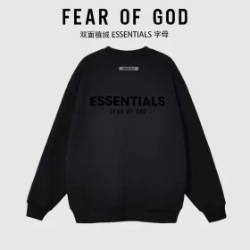 FOG Essentials Double Sided Flocked Letter Sweatshirt Unisex Streetwear