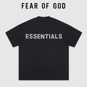 FOG Essentials Reflective Letter Short Sleeve Streetwear T-Shirt Unisex Oversized