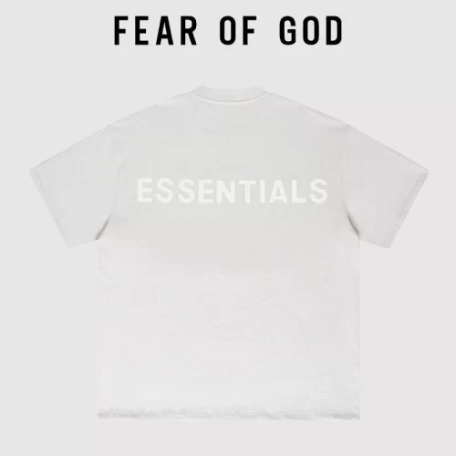 FOG Essentials Reflective Letter Short Sleeve Streetwear T Shirt Unisex Oversized Style 2