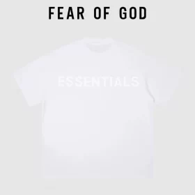 FOG Essentials Reflective Letter Short Sleeve Streetwear T Shirt Unisex Oversized Style 3