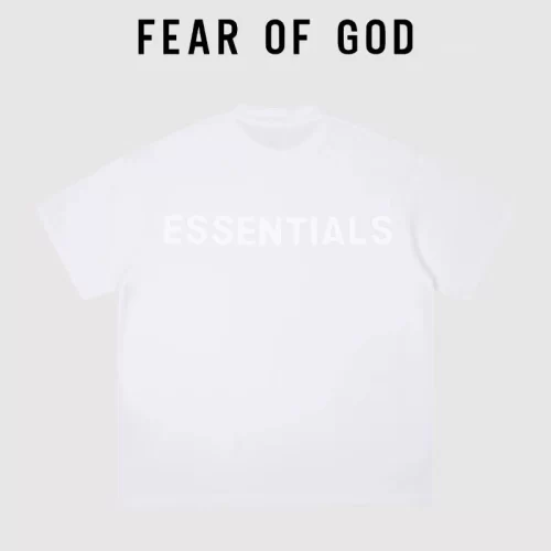FOG Essentials Reflective Letter Short Sleeve Streetwear T-Shirt Unisex Oversized Style 3