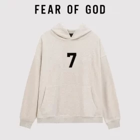 FOG Seventh Season Mainline Number 7 Flocked Hooded Sweatshirt Unisex Streetwear Style 1
