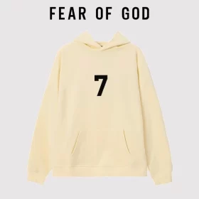 FOG Seventh Season Mainline Number 7 Flocked Hooded Sweatshirt Unisex Streetwear Style 5
