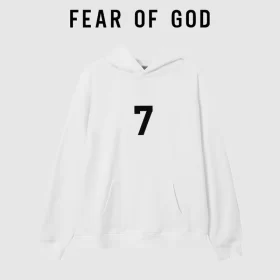 FOG Seventh Season Mainline Number 7 Flocked Hooded Sweatshirt Unisex Streetwear Style 6