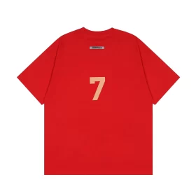 FOG Seventh Season Mainline Number 7 Flocked Print Short Sleeve T Shirt Unisex Loose Style 2