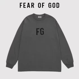 FOG Street FG Letter Long Sleeve Crew Neck T Shirt Cotton Unisex Loose Autumn Style 1