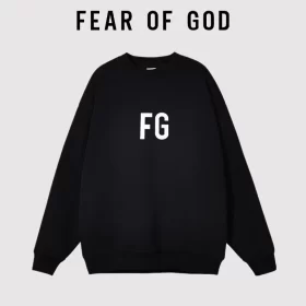 FOG Streetwear FG American Crew Neck Letter Sweatshirt Unisex Loose Autumn