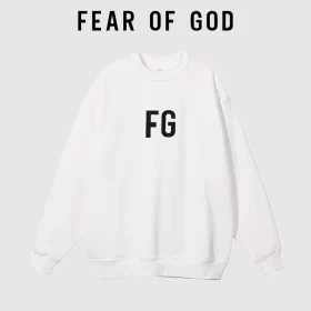 FOG Streetwear FG American Crew Neck Letter Sweatshirt Unisex Loose Autumn Style 1