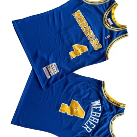 Golden State Warriors No 4 Blue 93 94 Mitchell Retro Kits Chris Weber Jersey Cheap