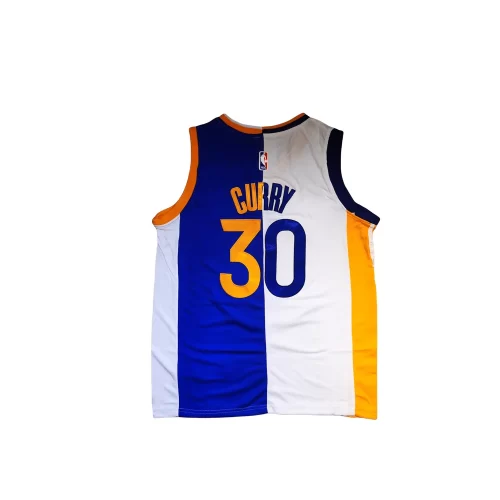 Golden State Warriors30 Blue And White Color Block Jersey Cheap