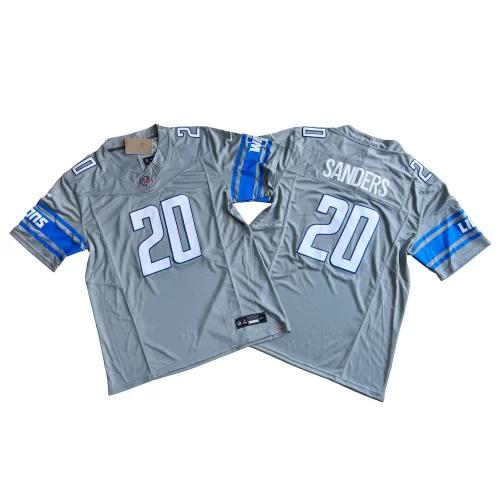 Gray Detroit Lions 20 Barry Sanders Nike Vapor Fuse Limited Jersey Cheap