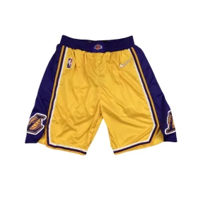 Los Angeles Lakers Retro Yellow Pants Cheap 75th Anniversary Label 2