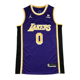Los Angeles Lakers0 Purple Round Neck New Label Jersey Cheap