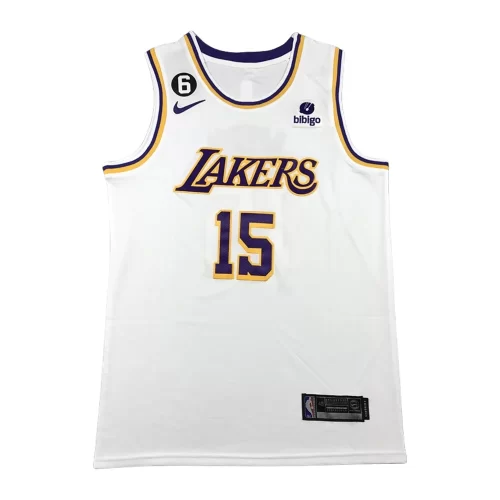 Los Angeles Lakers15 White Round Neck Jersey Cheap