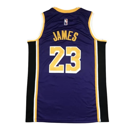 Los Angeles Lakers23 Purple Round Neck New Advertising Sign Jersey Cheap