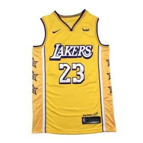 Los Angeles Lakers23 Yellow City Edition Jersey Cheap 2