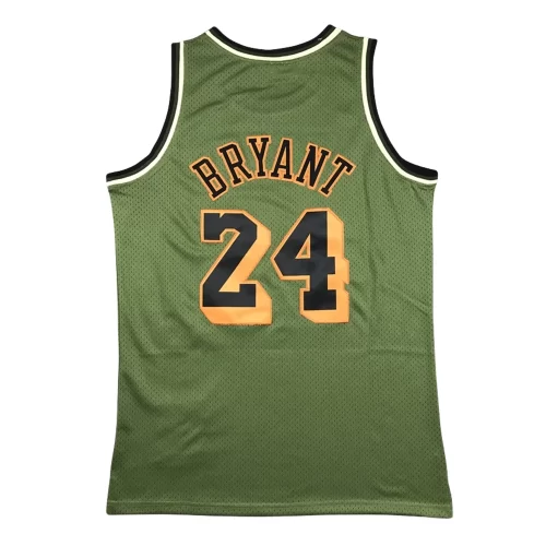 Los Angeles Lakers24 Army Green Jersey Cheap