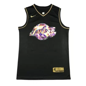 Los Angeles Lakers6 Diamond Edition Black Gold Jersey Cheap