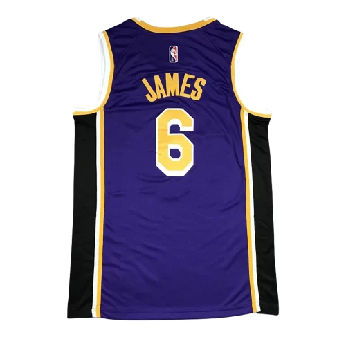 Los Angeles Lakers6 Purple Round Neck New Label Jersey Cheap
