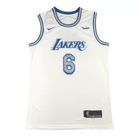 Los Angeles Lakers6 White City Edition Jersey Cheap 2 1