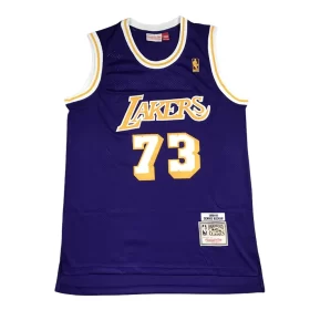 Los Angeles Lakers73 Purple Vintage Label Jersey Cheap 2