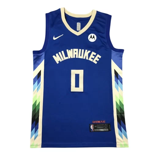Milwaukee Bucks 0 Blue City Edition Jersey Cheap