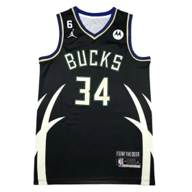 Milwaukee Bucks34 Black Announcement Edition Jersey Cheap 2