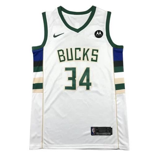 Milwaukee Bucks 34 White Jersey Cheap