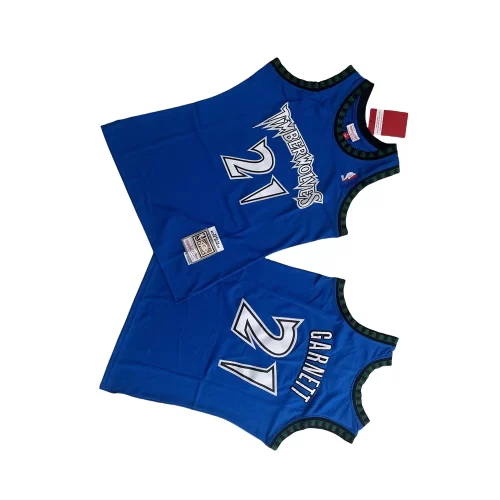 Minnesota Timberwolves 21 Blue 03-04 Mitchell Retro Kits Kevin Garnett Jersey Cheap