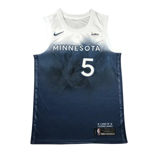 Minnesota Timberwolves 5 Blue City Edition Jersey Cheap