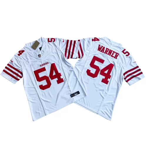 New White San Francisco 49ers 54 Fred Warner Nike Vapor FUSE Limited Jersey Cheap