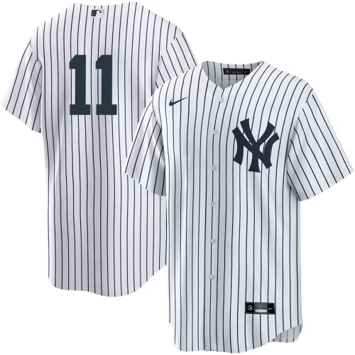 New York Yankees 5 Fan Pack White Dark Blue Stripes Nameless 11 Jersey Cheap