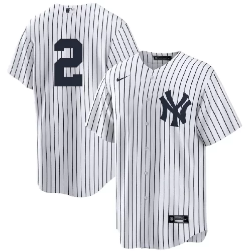 New York Yankees 7 Fan Pack White Dark Blue Stripes Nameless 2 Jersey Cheap