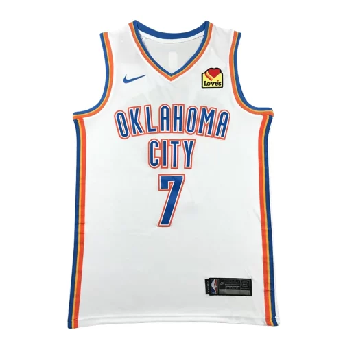 Oklahoma City Thunder7 White Jersey Cheap