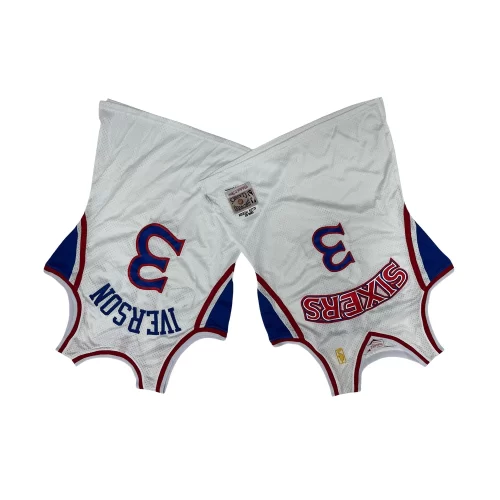 Philadelphia 76ers3 White 96 97 Mitchell Retro Hole Cloth Jersey Cheap Alan Everson Jersey Cheap 1