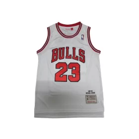 Retro Chicago Bulls Jordan 23 White Jersey Cheap 2