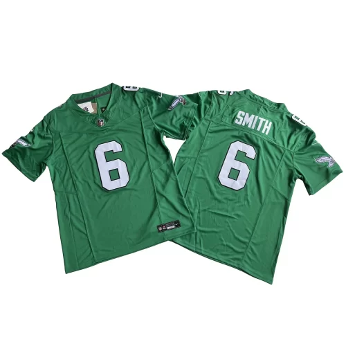 Retro Green Philadelphia Eagles 6 Devonta Smith Nike Vapor FUSE Limited Jersey Cheap