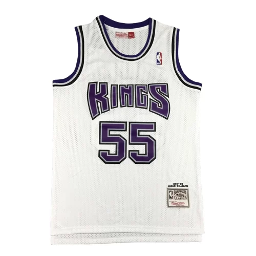 Sacramento Kings55 White Vintage Label Jersey Cheap